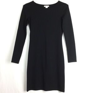 H&M Long Sleeve Black Tight Fitting Dress